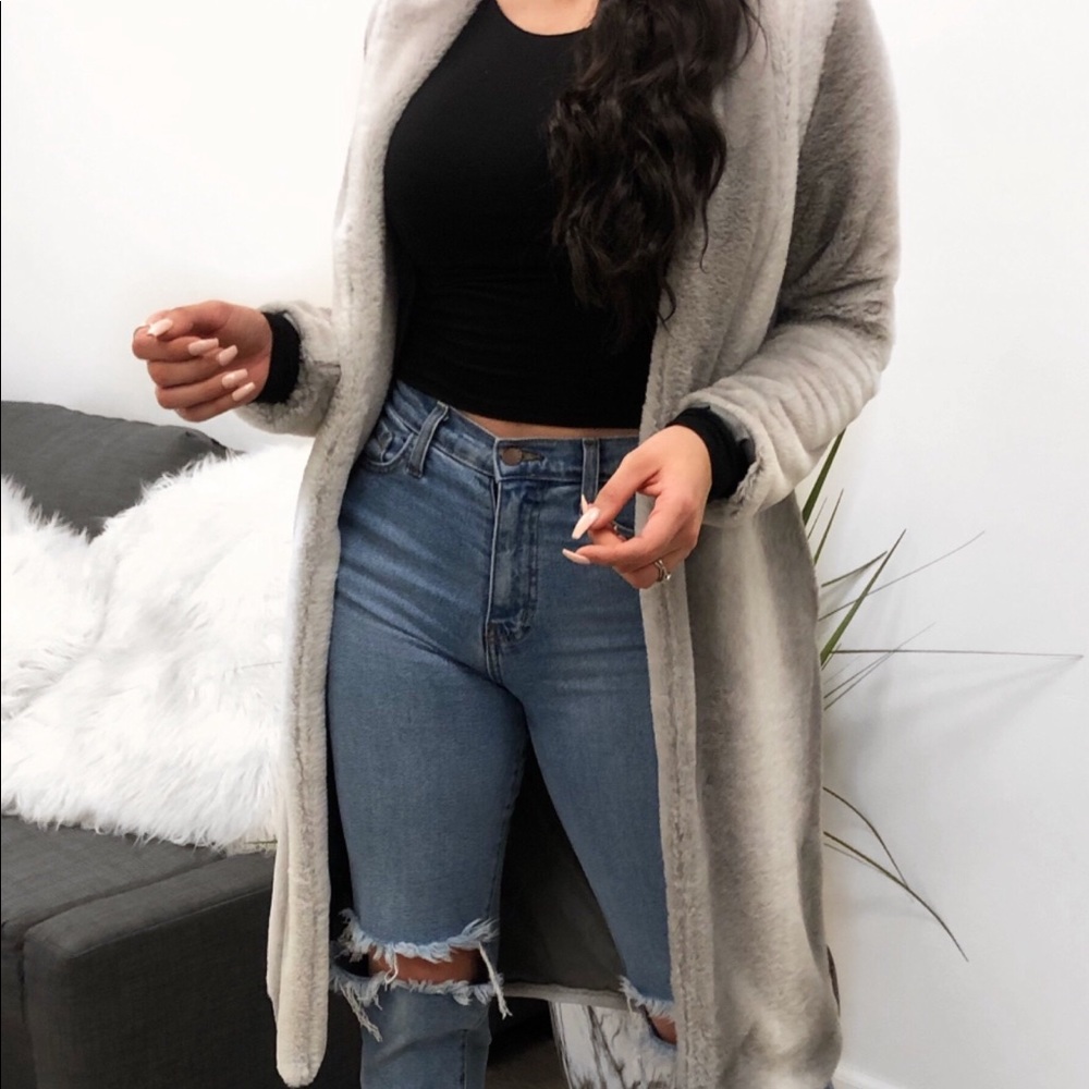 Faux fur jacket